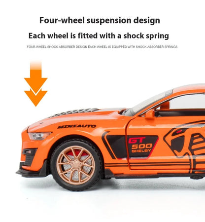 1:32 Ford Mustang Viper GT500 Supercar Alloy Diecast Model Decorative Trendy Ornaments Computer Desktop Ornaments Gift For Boys