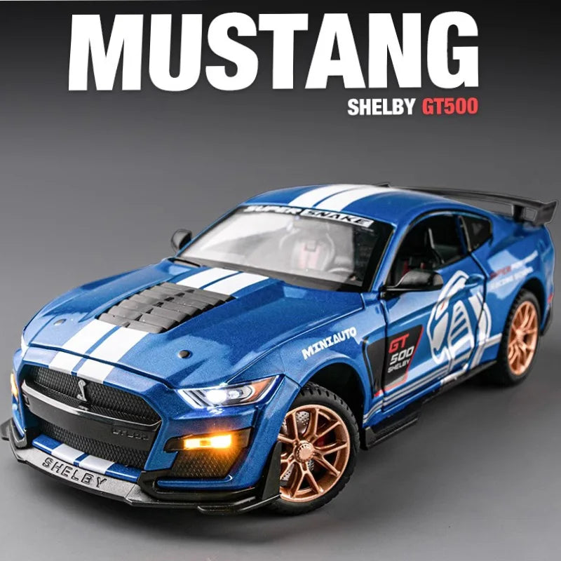1:32 Ford Mustang Viper GT500 Supercar Alloy Diecast Model Decorative Trendy Ornaments Computer Desktop Ornaments Gift For Boys