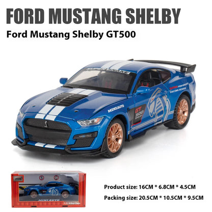 1:32 Ford Mustang Viper GT500 Supercar Alloy Diecast Model Decorative Trendy Ornaments Computer Desktop Ornaments Gift For Boys
