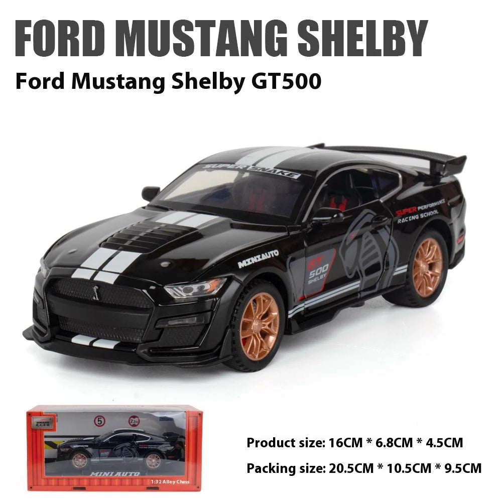 1:32 Ford Mustang Viper GT500 Supercar Alloy Diecast Model Decorative Trendy Ornaments Computer Desktop Ornaments Gift For Boys