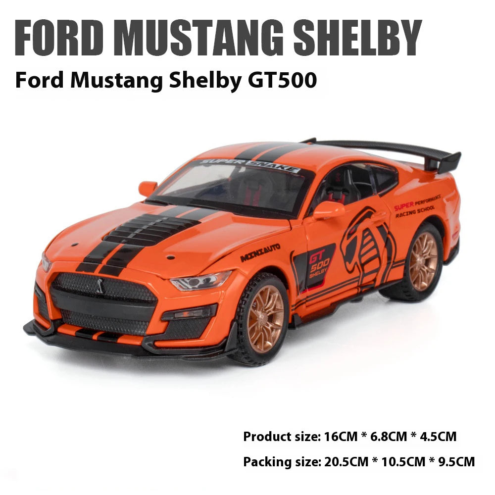 1:32 Ford Mustang Viper GT500 Supercar Alloy Diecast Model Decorative Trendy Ornaments Computer Desktop Ornaments Gift For Boys