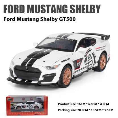 1:32 Ford Mustang Viper GT500 Supercar Alloy Diecast Model Decorative Trendy Ornaments Computer Desktop Ornaments Gift For Boys