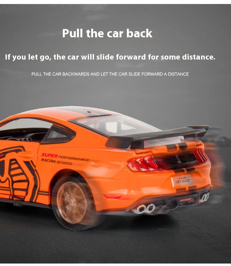 1:32 Ford Mustang Viper GT500 Supercar Alloy Diecast Model Decorative Trendy Ornaments Computer Desktop Ornaments Gift For Boys