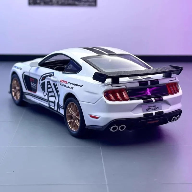 1:32 Ford Mustang Viper GT500 Supercar Alloy Diecast Model Decorative Trendy Ornaments Computer Desktop Ornaments Gift For Boys