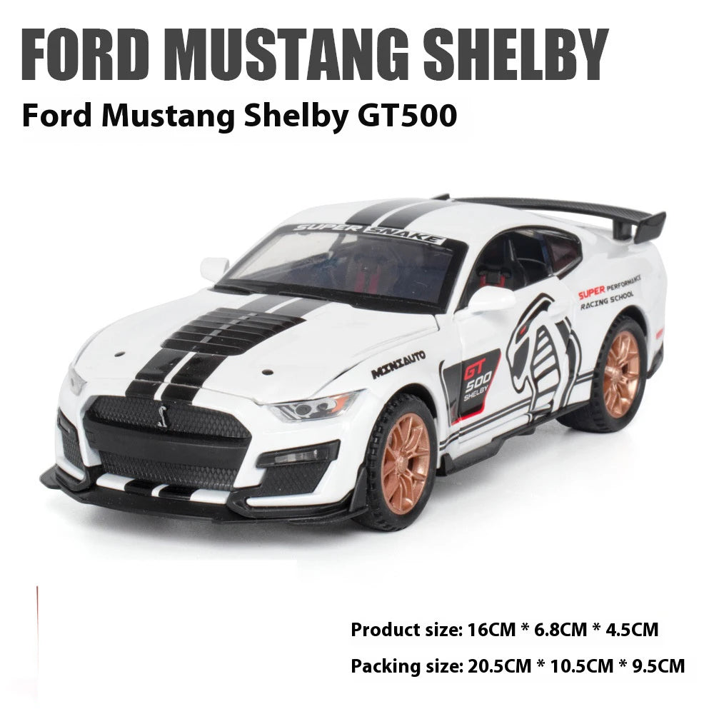 1:32 Ford Mustang Viper GT500 Supercar Alloy Diecast Model Decorative Trendy Ornaments Computer Desktop Ornaments Gift For Boys